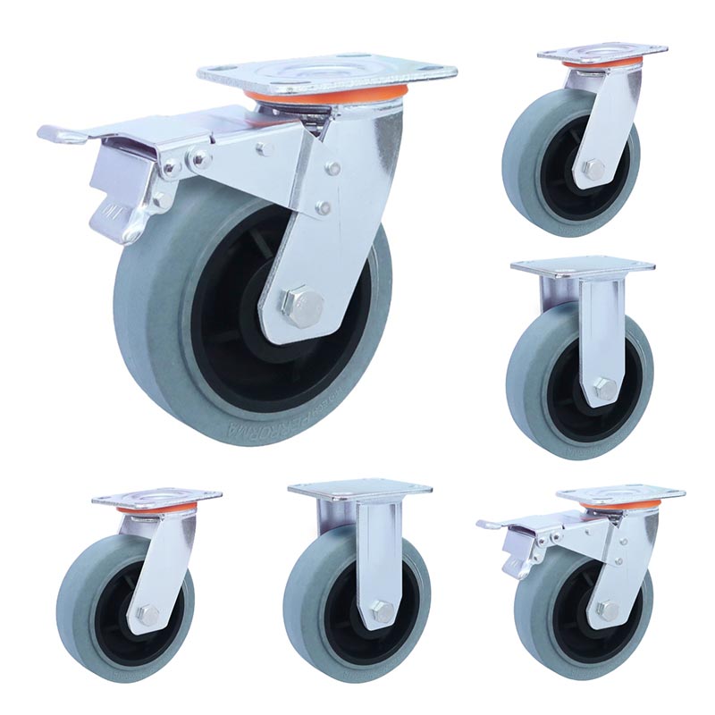Roulettes antistatiques robustes TPR 5 pouces