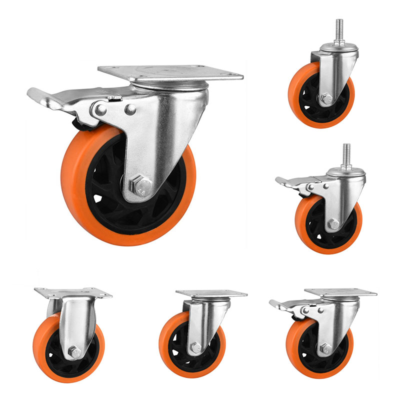 Bouchettes de service moyen avec roues orange